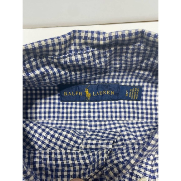 Ralph Lauren Button Up Long Sleeve Shirt Size Large White‎ Blue - Picture 2 of 5